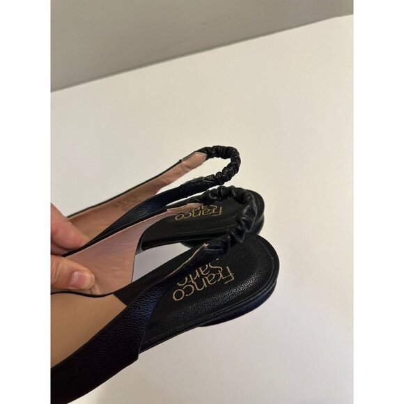 Franco Sarto Briella Flat in Black Leather PointySlingback Shoes Size 8.0 - Picture 8 of 12